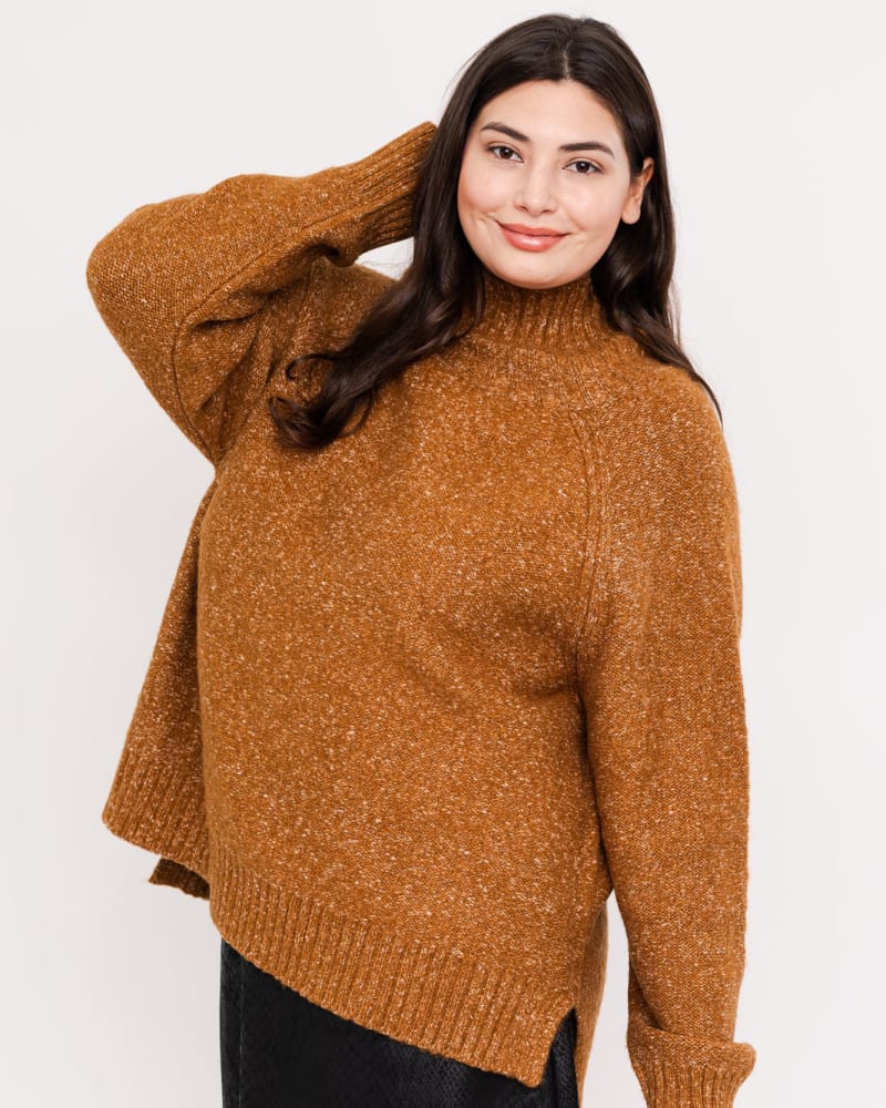 Front of plus size Dara Ribbed Mock Neck Sweater by Gilli | Dia&Co | dia_product_style_image_id:170615